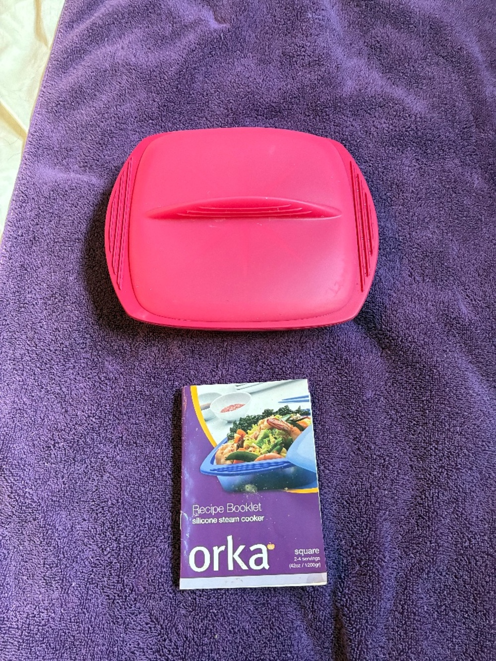 New Orka Pink Silicone Steam Cooker